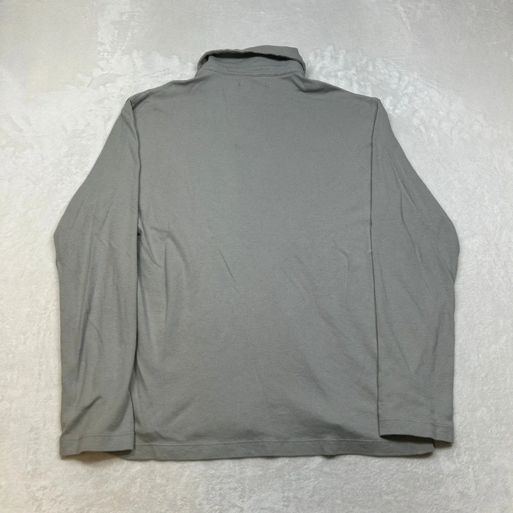 Banana Republic Long Sleeve Polo Shirt Men's Large Grey Cotton‎ Casual Top